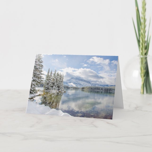 Tarjeta Parque nacional de Banff en invierno (Anverso)