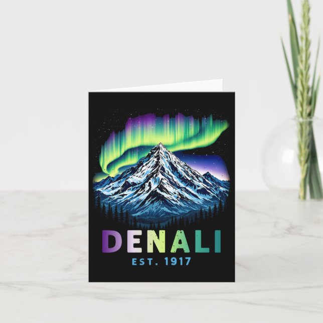 Tarjeta Parque nacional de Denali Alaska (Anverso)