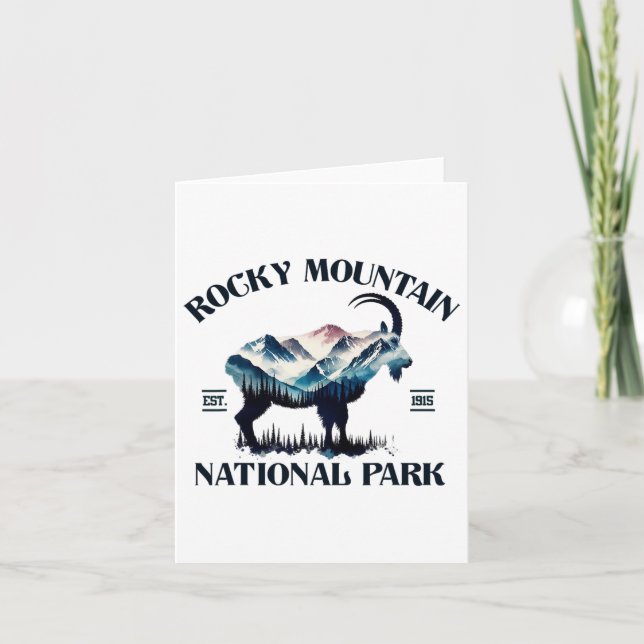 Tarjeta Parque nacional de las Montañas Rocosas Campamento (Anverso)