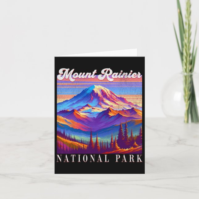 Tarjeta Parque nacional de Montaña de Rainier 1 (Anverso)