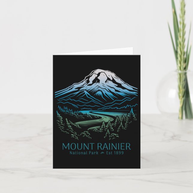 Tarjeta Parque nacional de Mt. Rainier (Anverso)