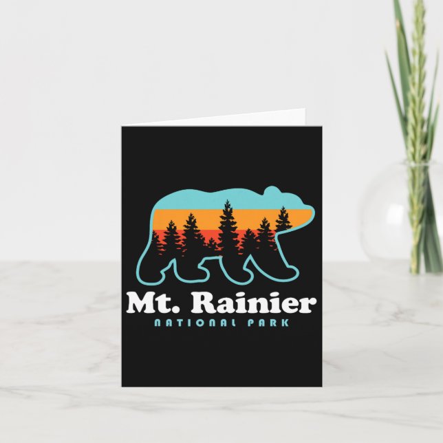 Tarjeta Parque nacional de Mt Rainier Hikes (Anverso)