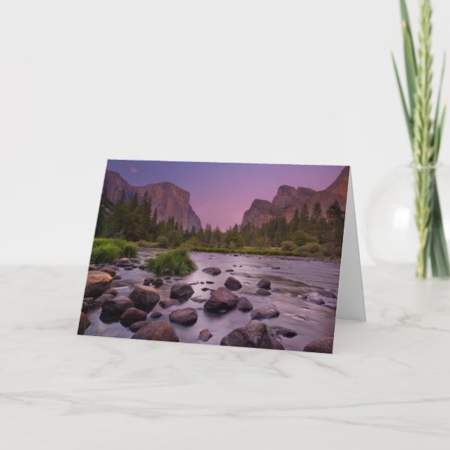 Tarjeta Parque nacional de Yosemite en la oscuridad (Anverso)