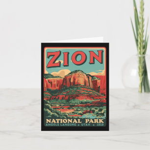 Tarjeta Parque nacional de Zion Los ángeles de Utah aterri