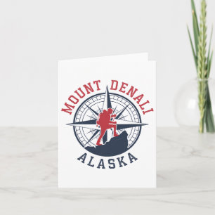 Tarjeta Parque nacional Denali Alaska Camping Viaje