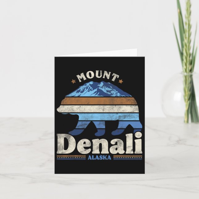 Tarjeta Parque nacional Denali Alaska Camping Viaje (Anverso)