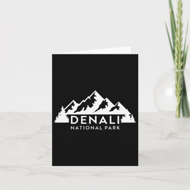 Tarjeta Parque nacional Denali Alaska Souvenir Camp (Anverso)