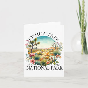 Tarjeta Parque nacional Floral Joshua Tree Camping Ou