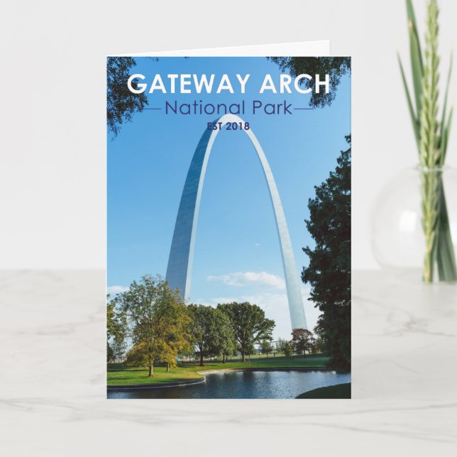 Tarjeta Parque Nacional Gateway Arch Missouri (Anverso)