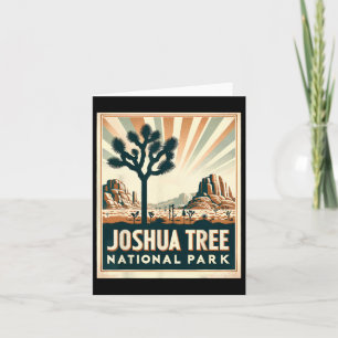 Tarjeta Parque nacional Joshua Tree Vintage Camping O