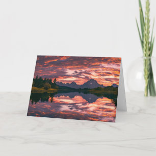 Tarjeta Parque nacional magnífico de Teton, Wyoming