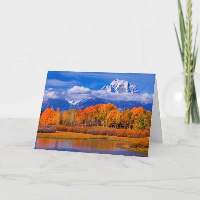 Tarjeta Parque nacional magnífico el | Wyoming de Teton (Anverso)