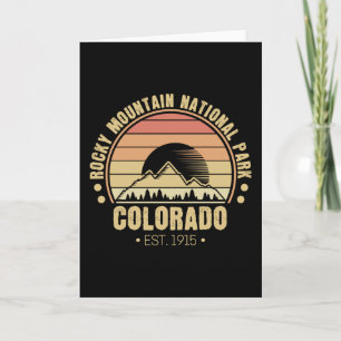 Tarjeta Parque Nacional Montañas Rocosas Colorado Retro