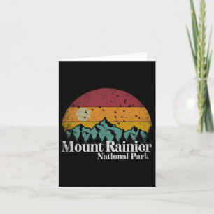 Tarjeta Parque nacional Monte Rainier Senderismo estilo re