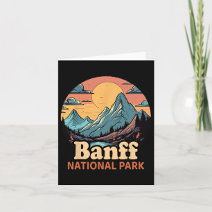 Tarjeta Parque nacional Retro Banff Camping