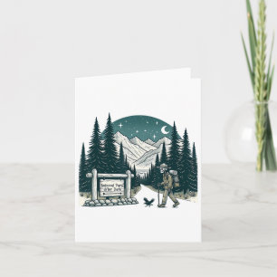 Tarjeta Parque Nacional Retro Vintage luego de un oscuro e