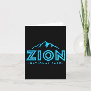 Tarjeta Parque nacional Retro Zion Montaña Utah Hombres