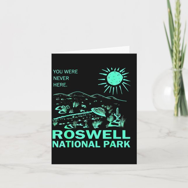 Tarjeta Parque Nacional Roswell Nuevo México  (Anverso)