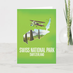 Tarjeta Parque Nacional Suizo, mapa de Suiza