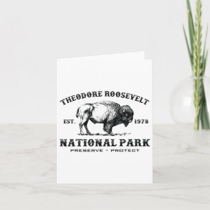 Tarjeta Parque nacional Theodore Roosevelt North Dakota Bi