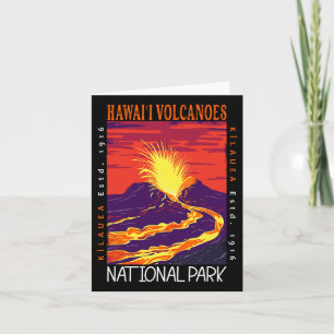 Tarjeta Parque nacional Volcanes Hawái Parque Nacional Kil