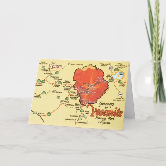 Tarjeta Parque Nacional Yosemite, California (Anverso)