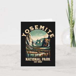 Tarjeta Parque Nacional Yosemite Retro Usa Vintage Senderi