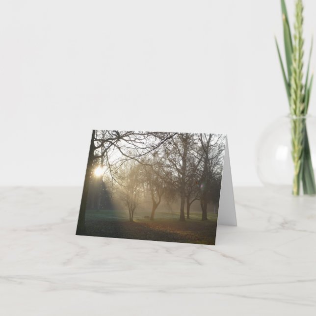 Tarjeta "Parque" Notecard del invierno (Anverso)