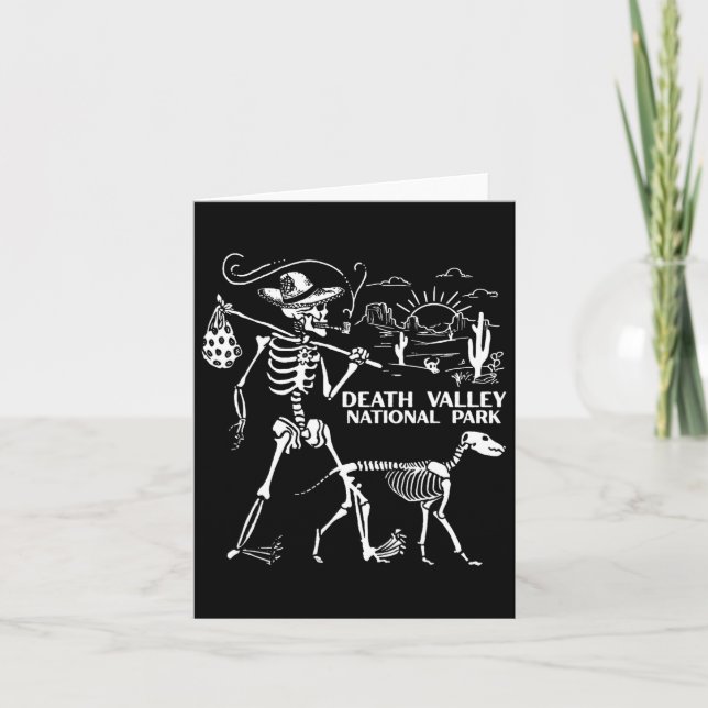 Tarjeta Parque Skeleton Senderismo Valle de la Muerte (Anverso)