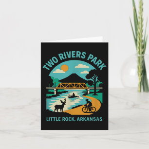 Tarjeta Parque Two Rivers en Little Rock, Arkansas, Puente