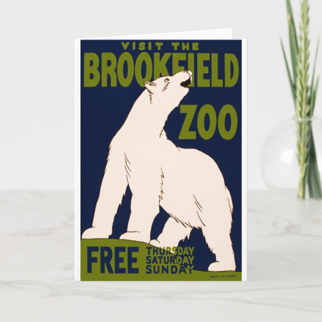 Tarjeta Parque zoológico de Brookfield (Anverso)