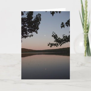 Tarjeta Parques Pond Moonrise notecard