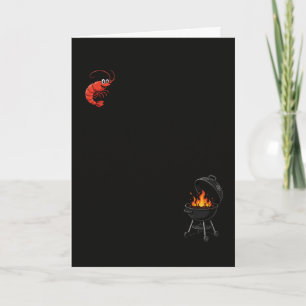 Tarjeta Parrilla Divertida Camiseta Monada Barbacoa Camaró