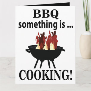 Tarjeta Parrillada Cocinero Chef Divertido Saludo BBQ