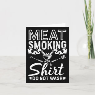 Tarjeta Parrillada de carne humeante Funny Bbq Tabaco de c
