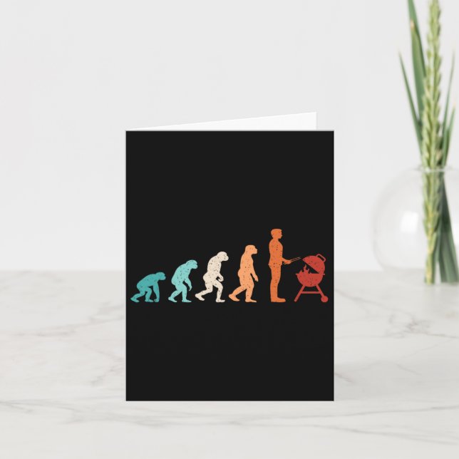 Tarjeta Parrillada de parrilladas divertida Evolution Gril (Anverso)