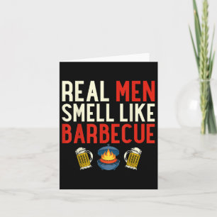 Tarjeta Parrillada De Pescado Funny Chef Bbq Hombres De Ve