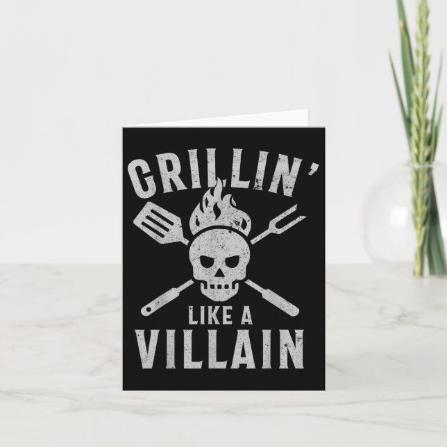Tarjeta Parrillada Graciosa Como Una Parrillada De Villain (Anverso)
