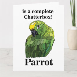 Tarjeta Parrot Bird Chatterbox Funny Cumpleaños