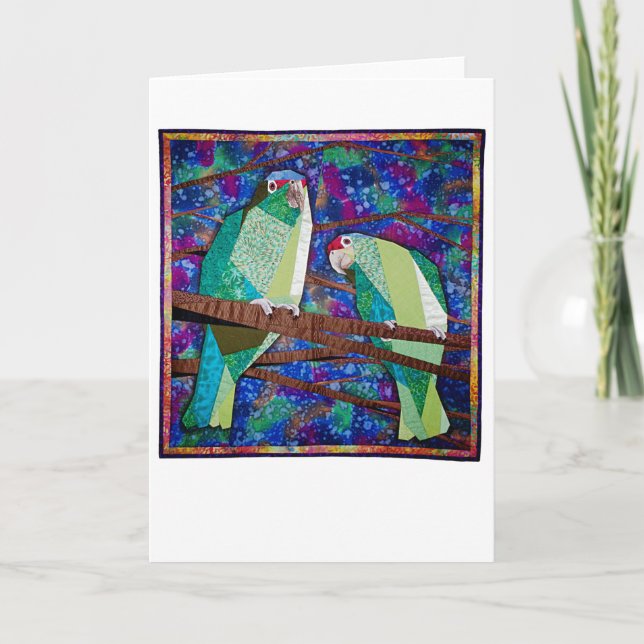 Tarjeta Parrot Quilt (Anverso)