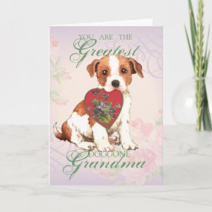 Tarjeta Parson Russell Heart Grandma