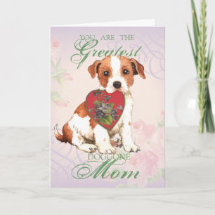 Tarjeta Parson Russell Terrier Heart Mom