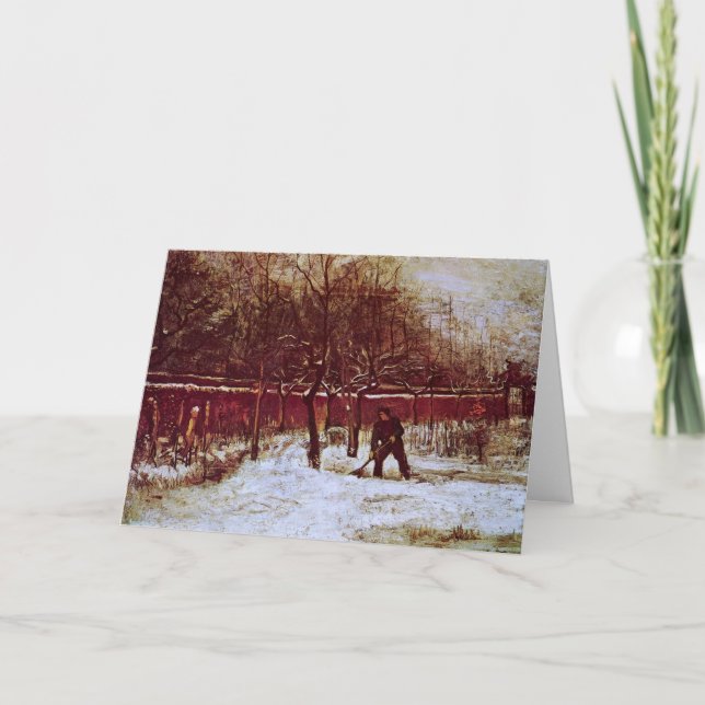 Tarjeta Parsonage Garden de Nuenen de Vincent van Gogh (Anverso)