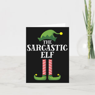 Tarjeta Parte de Navidades de grupo familiar sarcástico de