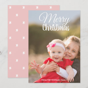 Tarjeta Parte posterior del modelo del rosa de la foto del