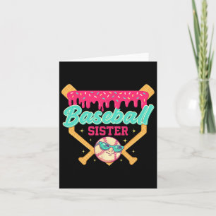 Tarjeta Partido de Béisbol Hermana Retro de Béisbol con Cr