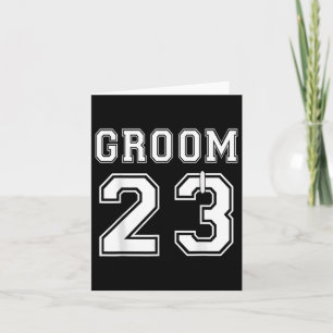Tarjeta Partido de compromiso Groom 2023 coincidiendo con 