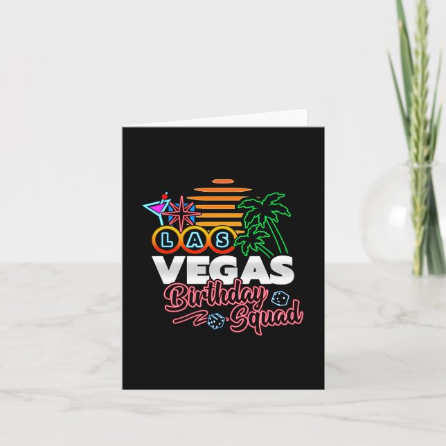 Tarjeta Partido de Cumpleaños de Las Vegas Retro Sunday (Anverso)