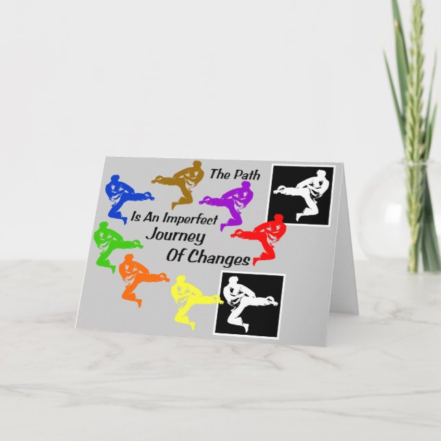 Tarjeta Partido de cumpleaños de los chicos de artes marci (Anverso)