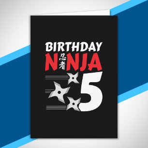 Tarjeta Partido de Cumpleaños Ninja - Cumpleaños Ninja 5